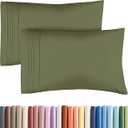 Queen Pillow Cases Set of 2 - Ultra Soft Hotel Quality Pillowcase Covers - Comfy, Cozy & Wrinkle Free - Shrink, Stain & Fade Resistant - Machine Washable Pillow Protectors - 2 Piece Set - Sage Green