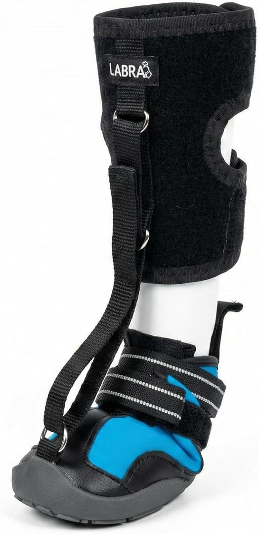 Labra Dog Canine Knuckling Corrector Toe Dragging Brace Wrap for Front or Back Rear Paw Leg L/XL