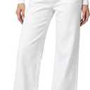 HDLTE Women Wide Leg Jeans High Waist Baggy Jeans Loose Boyfriend Jeans Denim Pants Y2K 90s White, Medium
