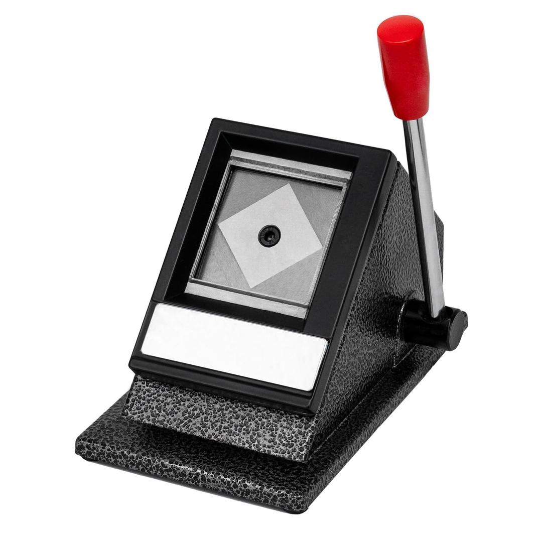 Passport ID Photo Cutter, 50 x 50 mm, Manual, Black, Alloy Steel, Metal Handle