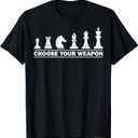 Funny Chess Gift for Chess Lover Kids Boys Girls Cool Player T-Shirt Small (Black, Large)