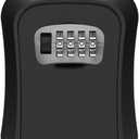 Safety Key Cabinets Rust-Proof/Waterproof Wall-Mounted 4-Digit Combination Key Safe Lock Box. (Engineering Plastic, Black)