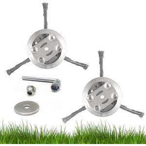 Steel Wire Grass Trimmer Head, 6 Inch Metal Weed Eater Blade Replacement for Electric Battery Powered Cordless String Trimmer (1, 3 Blades)