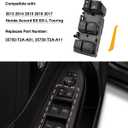 Master Window Switch Driver Side Replacement for 2013 2014 2015 2016 2017 Honda Accord EX EX-L Touring, Main Power Window Control Switch Replaces OE 35750-T2A-A01, 35750-T2A-A11