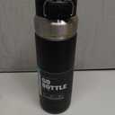 Stanley Quick Flip GO Water Bottle 36 oz | Push Button Lid | Leakproof and Packable for Travel and Sports | Insulated Stainless Steel | BPA-Free | Black