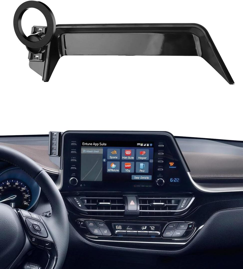 PZK Car Phone Mount for Toyota C-HR CHR 2019 2020 2021 2022 Accessories 8-inch Screen 360 Rotation Smart Phone Cradles Compatible with Magsafe Cell Phone Holder Not Affect Air Vent