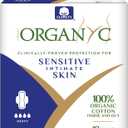 Organyc - 100% Certified Organic Cotton Feminine Pads, Sanitary Napkin 120 Count, Heavy Flow(Bulk Size, 12 Pack)