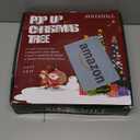 6 FT Pop Up Christmas Tree with 100 LED Timer Lights & Remote, Green Collapsible Christmas Tinsel Tree Artificial Pencil Tree Xmas Decoration for Holiday Home Office Party, USB Powered, Emerald Green, 6ft