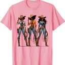 Juneteenth Cowgirl Western Rodeo Melanin Black History Texas T-Shirt, Size L