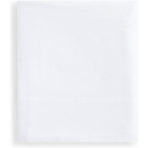 Linen Closet Fitted Sheet 100% Cotton Percale, Cool & Crisp, Brushed for Softness, Deep Pocket Fits Mattresses up to 17", Breathable, Durable, Easy Care, 1-Piece Bottom Sheet, Queen Size, White