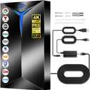 2026 Upgraded TV Antenna with Inline Amplifier, 2200+ Miles Long Range for Local Channels, Indoor Outdoor HDTV Antenna for Smart TV - Clear Reception for 8K 4K 1080P, 26ft Cable