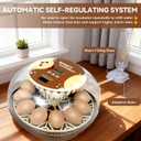 Series I-Automatic 12-Egg Incubator for Beginners, Auto Egg Turn, Steady Self-Regulating Humidity & Consistent Temperature Control for Hatching Chicken, Goose, Duck, Quail, Pigeon(12-Egg-Brown)