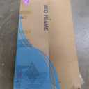 VECELO Twin Size Upholstered Platform Bed Frame with Fabric Headboard,Wooden Slats Support/No Box Spring Needed/Mattress Foundation,Dark Green