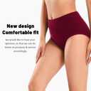 Molasus Incontinence Underwear for Women Absorbency Period Leakproof Panties (L)
