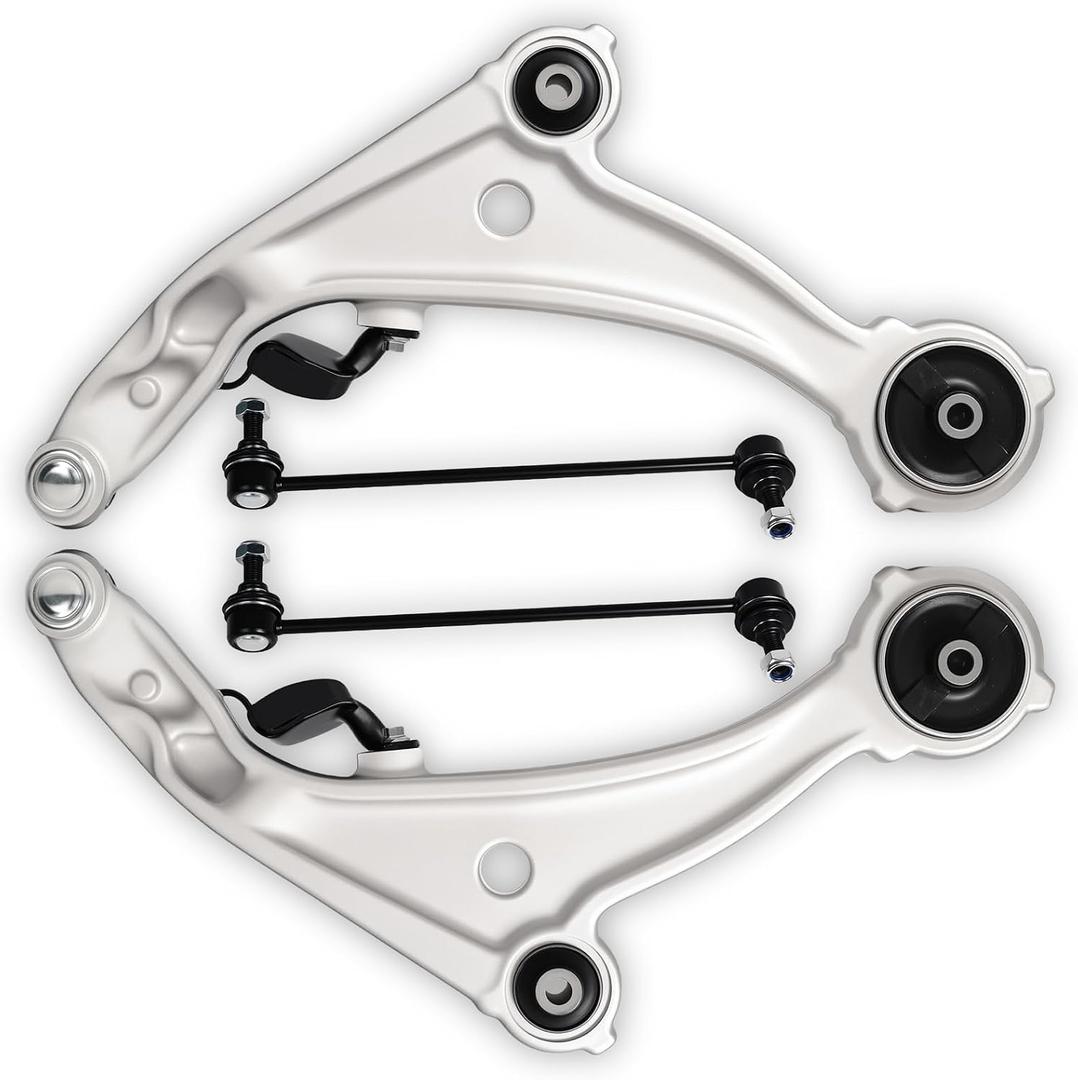 Chassora 4PCS Front Lower Control Arm and Ball Joint Assembly Stabilizer Sway Bar End Link Compatible with Nissan 2007 2008 2009 2010 2011 2012 2013 Altima K620195 K620196 K750095 K750094