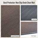Office Chair Mat for Hard Floors,36"x48" Anti-Slip Waterproof Hardwood Floor Chair Mat,Heavy Duty Floor Protector Rolling Chairs for Home Office(Coffee)