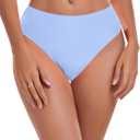 RELLECIGA Women's High Cut Bikini Bottom (Large)