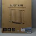 34" Extra Tall Baby Gate for Stairs, Auto Close Stroller Friendly Dog Gate Indoor for Doorways, Pressure Mounted 29"-40" Wide Baby Gate, Easy Walk Through Gate for Children & Pets, White