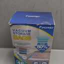 Fygrip 14 Pack Vacuum Storage Bags with Hand Pump, 4 Jumbo + 4 Large + 3 Medium + 3 Small Plastic Packaging Bags, 80% Space Saver Vacuum Seal Bags for Clothing, Travel Luggage, Blankets, Comforters
