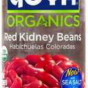 Goya Organic Red Kidney Beans, Low Sodium with Sea Salt, 15.5 Ounce (Pack of 8)