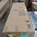 Martha Stewart Jax King Solid Wood Platform Bed, Brown Gray Rattan Headboard and Footboard, No Box Spring Required, Wood Slat Foundation 85.25"L x 79.75"W x 44"H