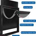 CEESC Large Dog Door with Soft Transparent Magnetic Flap and Snap-in Closing Panel, Premium PVC Plastic Pet Door for Large Dogs(XL,Black), XL- Inner size: 12.9" x 16.4"