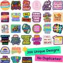 200PCS Motivational Stickers, Inspirational Positive Affirmation Stickers for Teens Adults Students Vinyl Decals for Water Bottles Laptop Vision Board Supplies