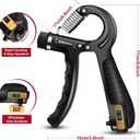 Hand Grip Strengthener Set with Piano Finger Exerciser, Silicone Trainer, Grip Ring, TPE Ball, 5 Pieces