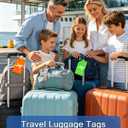 2 x Teskyer Luggage Tags for Suitcases, 6 Pack Colorful Tags, Airplane Pattern