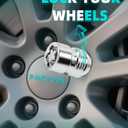 M121.25 Wheel Locking Nuts, Height 1.27" Cone Seat Replacement for GR86 EX35 EX37 M56-5 Locks and 2 Key,Anti-Theft Tire Lock Nut