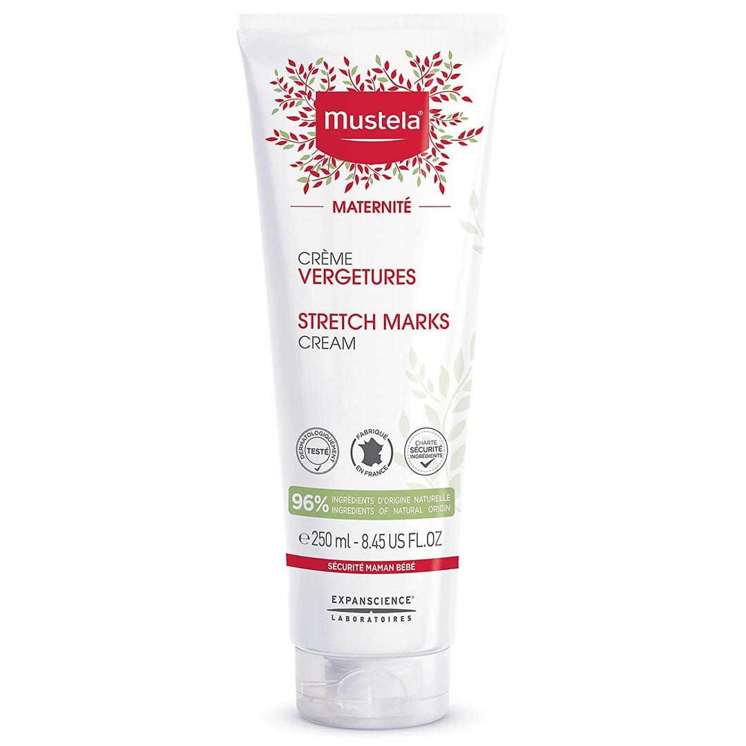 Mustela Maternity Stretch Marks Cream for Pregnancy - Natural Skincare Massage Moisturizer with Natural Avocado, Maracuja & Shea Butter - Lightly Fragranced or Fragrance Free - Various Sizes (8.45 Fl Oz)