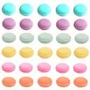 HAN SHENG Jewelry Organizer for Earrings, Rings, Necklaces, 30 Pack Cute Macaron 1.6 Inch Mini Travel Cases, Portable Plastic Storage Boxes Container (Multicolor)