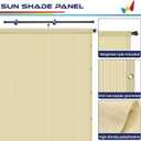 Windscreen4less 8' x 16' Pergola Universal Replacement Shade Cover UV Block Permeable Fabric Canopy Privacy Shade Screen Panel with 2 Weighted Rods for Outdoor Patio Yard Garden Beige