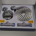 MakeFit Dual Filtered Rain Shower Head Combo, Handheld Shower Head with Adjustable Bar - Rainfall Shower Head And Showerhead with Filter for Hard Water - Removes Chlorine (Premium Chrome)