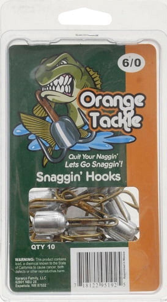ORANGE 6/0 10 CT SNAGGING HOOKS