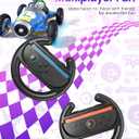 WEOTOO Steering Wheel Compatible with Switch 2 JoyCon Controller, 2 Pack Racing Wheels Compatible with Switch 2 JoyCon Accessories, Realistic Racing Experience with Comfortable Grip  Black