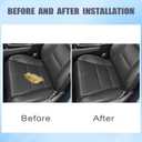 FZJDSD Black Front Driver & Passenger Side Bottom Replacement Perforated Microfiber Leather Seat Covers Compatible with Lexus GS350 F Sport 2013 2014 2015 2016 2017 2018 2019 2020