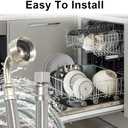 TTFLEX Universal Dishwasher Hose with 90 Degree FGH Elbow, Water Supply Line, Premium Braided Stainless Steel- 6 FT