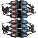 8 Pair Video Balun with Power, BNC to Cat5 Adapter, Ground Loop Isolated HD Analog Surveillance Camera Cable Ethernet Transceiver - Compact and Weatherproof