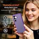 Compatible with Samsung Galaxy S25 Plus Case, Anti-Fingerprint Matte Coating, Protective Hard Back Slim Translucent Case for Samsung Galaxy S25+/S24+ 6.7", Purple