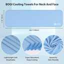 BOGI Cooling Towels for Neck and Face, Soft Breathable Cool Towel for Instant Cooling Stay Cool for Yoga, Sport, Gym, Camping, Running & More Activities (40.00" x 12.00", Blue)