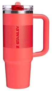 STANLEY Quencher ProTour Flip Straw Tumbler with Leakproof Lid 30 oz | Built-In Straw and Handle | Cup Holder Compatible for Travel | Insulated Stainless Steel Cup | BPA-Free | Hot Coral Fade