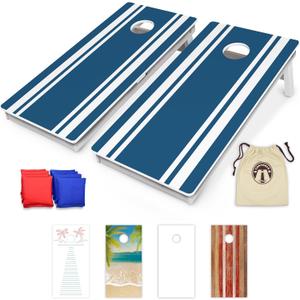 GoSports 4 x 2 ft Commercial Ultra Durable Cornhole Board Set All-Weather Regulation Size, Ready-to-Play for Family Backyard Games, Tailgates, Outdoor Party, and Venues