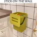 stonespace Small Kitchen Trash Can with Lid, Compost Bin Indoor Kitchen Sealed, Under Sink Trash Can, 5 L/1.3 Gallon Plastic Trash Bin, Green