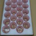 Edamame 24 Pcs Votive Candle Holders Pink Clear Bulk Glass Candle Holder for Table Centerpieces, Tealight Candle Holders for Weddings, Parties and Home Decoration