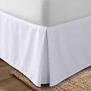 Utopia Bedding Full Bed Skirt - Soft Quadruple Pleated Ruffle - Easy Fit with 16 Inch Tailored Drop - Hotel Quality, Shrinkage and Fade Resistant (Full, White)