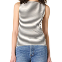Amazon Essentials Women's Layering Tank (S, Black & White Stripes)