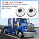 Oil Bath Dust Caps Compatible with Dexter 6k - 8K 8-218, 8-219 General Duty Axles Built After 1989 for Dexter 6K 7K 8K 2.75" Threads Trailer Axle Plastic Cover 21-35 23-29 Oil Caps K71-038-00 (2PCS