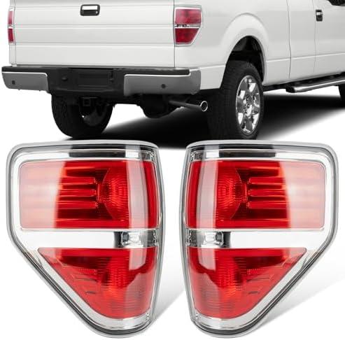 FOMIUZY Tail Lights Assembly Fit Ford F150 F-150 2009 2010 2011 2012 2013 2014 Rear Brake Back Up Cover Taillight Lens Left Driver Right Passenger Replaces BL3Z13404AB BL3Z13405AB(Bulb Included)
