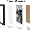 8.5x11 Picture Frames Set of 3, Shatter-Resistant Glass Display Certificate or Pictures 8.5 by 11,To Wall and Tabletop Mounting, black.